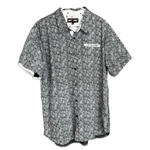 EIGHTY EIGHT Button Down Static Pattern Casual Dress Shirt Size XXL